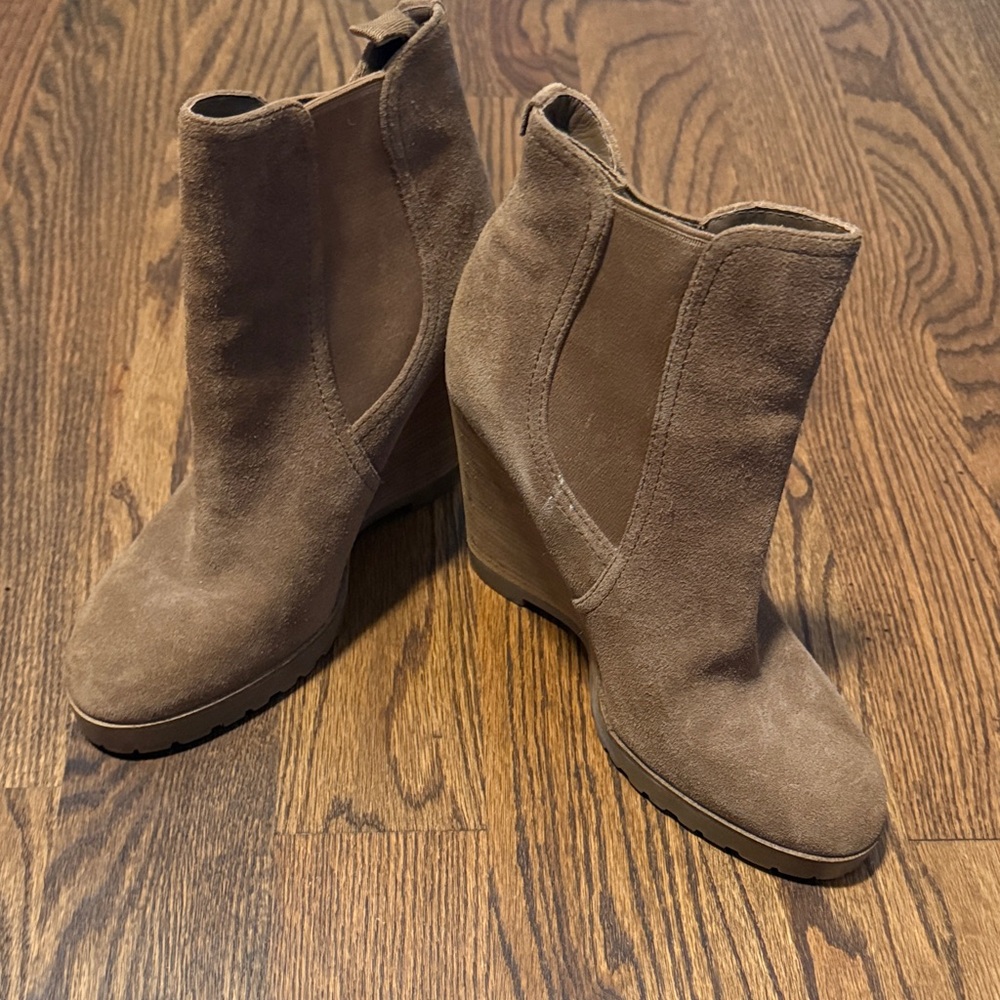 Michael Kors suede wedge boots